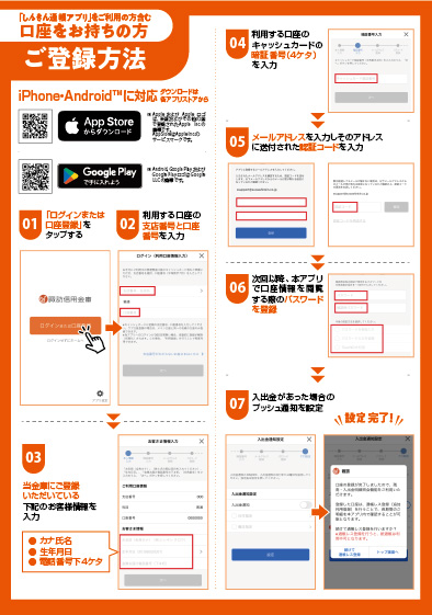 当金庫に口座をお持ちのお客さま【ご登録方法】