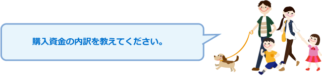 「購入資金の内訳を教えてください。」