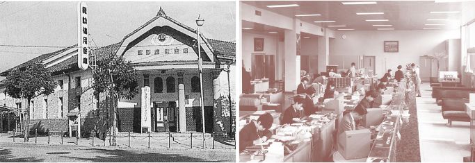 創立当時本店 昔の本店事務風景