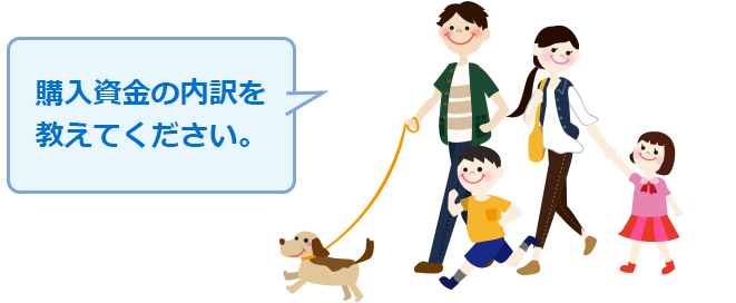 「購入資金の内訳を教えてください。」